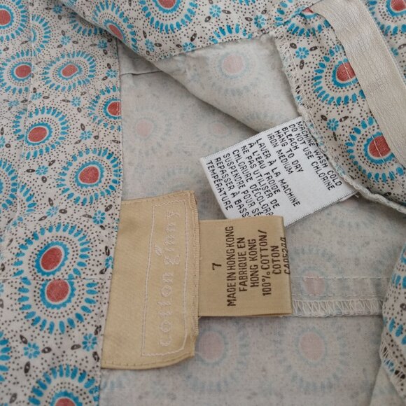 Vintage Cotton Ginny Skirt Size 7 29"W Retro Dot Flower Made in Hong Kong - Picture 14 of 14